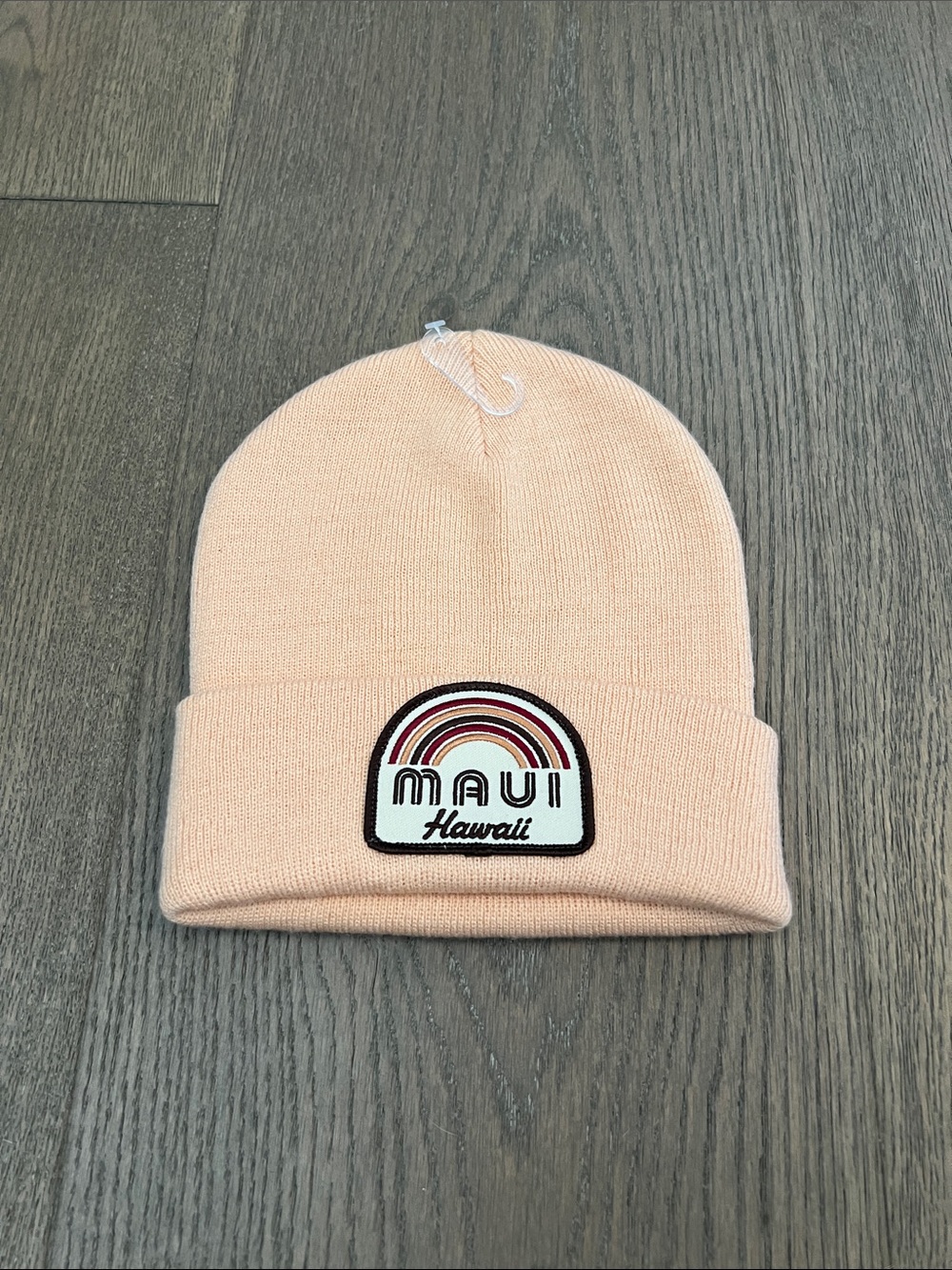 Maui Beanie Hat in light peach 🌺 🌈